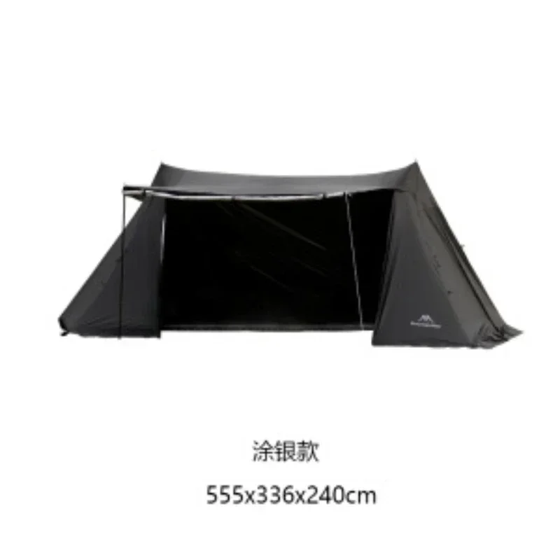 Black Tower Canopy Shelter Light Portable Detachable Camping Go on Road Trip Canopy Tent  Awning  Beach Umbrella  Beach Tent
