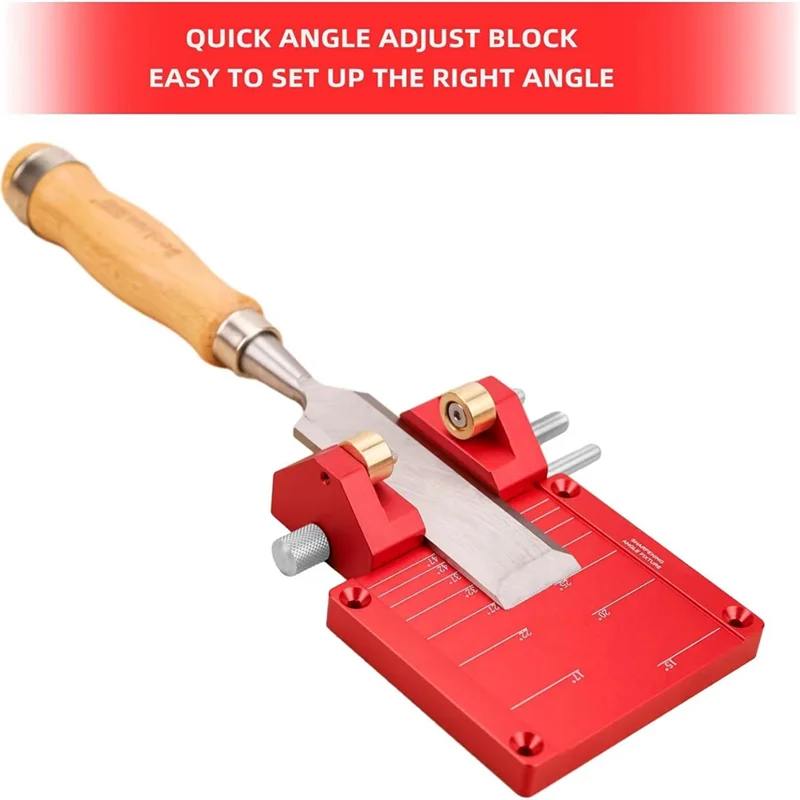 ABKO-Kit de afilado de cincel, guía de soporte, sistema de guía de afilado para cinceles y aviones de carpintería, juego de cinceles de 5/32 "a 3"