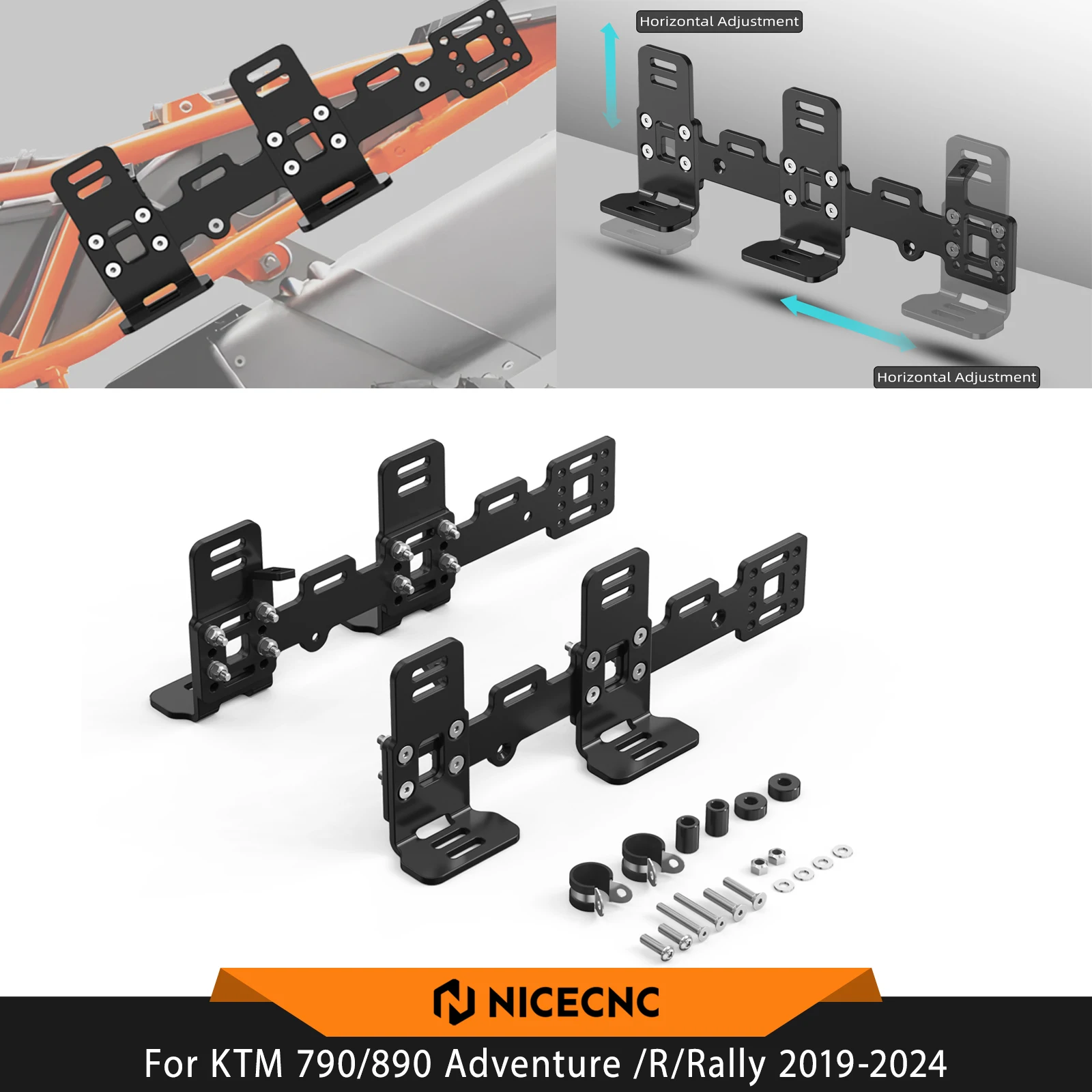 

For KTM 790 890 Adventure /R /Rally 2019-2024 Luggage Rack Side Carrier Saddlebag Bracket Kit 890 Adventure R 790 Adventure R