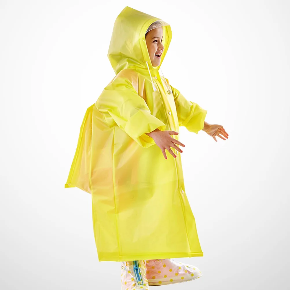 

Kids Raincoat Schoolbag Cover Lightweight Portable Reusable Children Poncho Bright Colors Elastic Cuff Rainy Days Outdoor