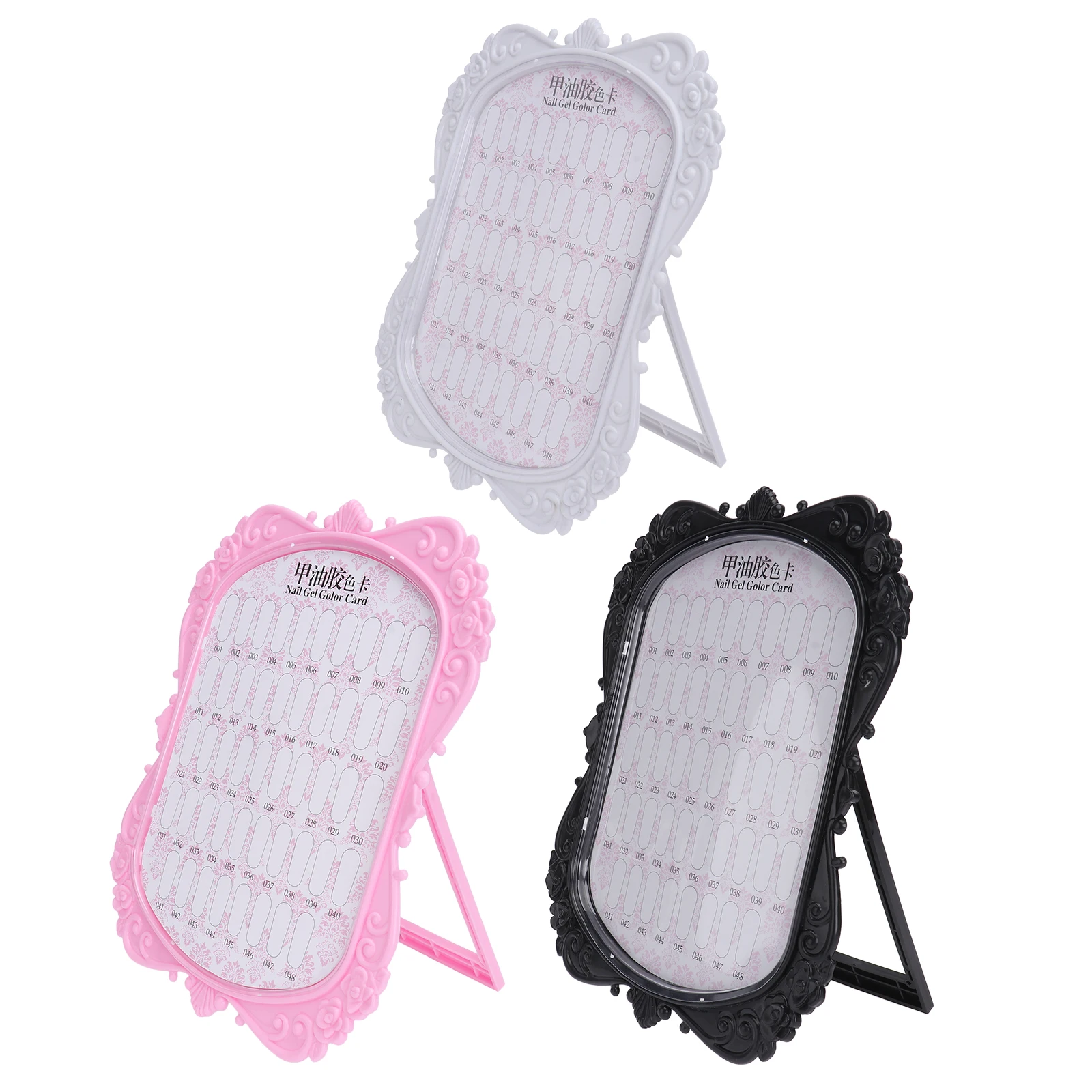 3pcs Gel Cards Nail Board Lightweight European Manicure Display Board Fake Case Manicure Display Book Nail Art Tool