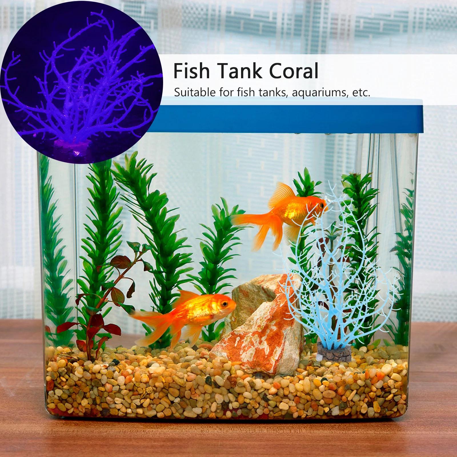 

Artificial Coral Reef Aquarium Decoration Glow in The Dark Fish Tank Landscape with Realistic Moving Simulation for Saltwater