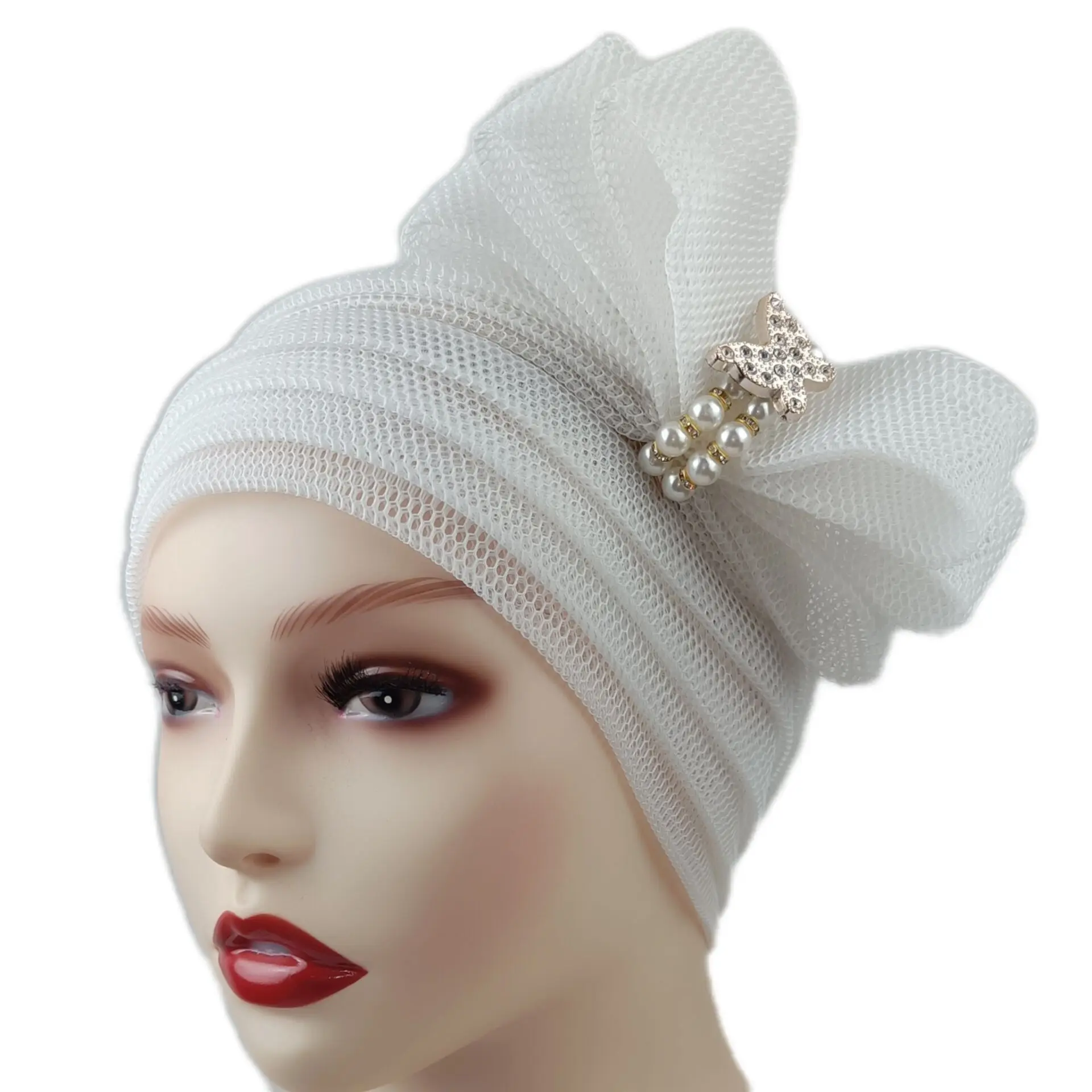 Summer African Headtie African Women Fashion Style Solid Color Headtie African Caps African Hats