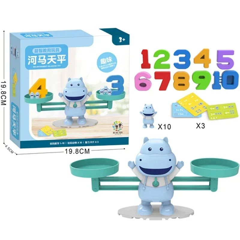 Kids Toy Early Education Puzzle Animal Digital Balance Scale Math Toys Children Number Game Learning Desktop Birthday Gift