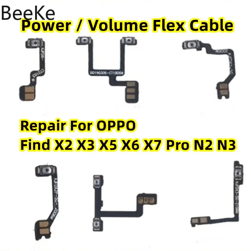 Replace Origina For OPPO Find X2 X3 X5 X6 Pro X7 Ultra X8 Lite N2 N3 Flip Power ON OFF / Switch Volume Up Down Button Flex Cable