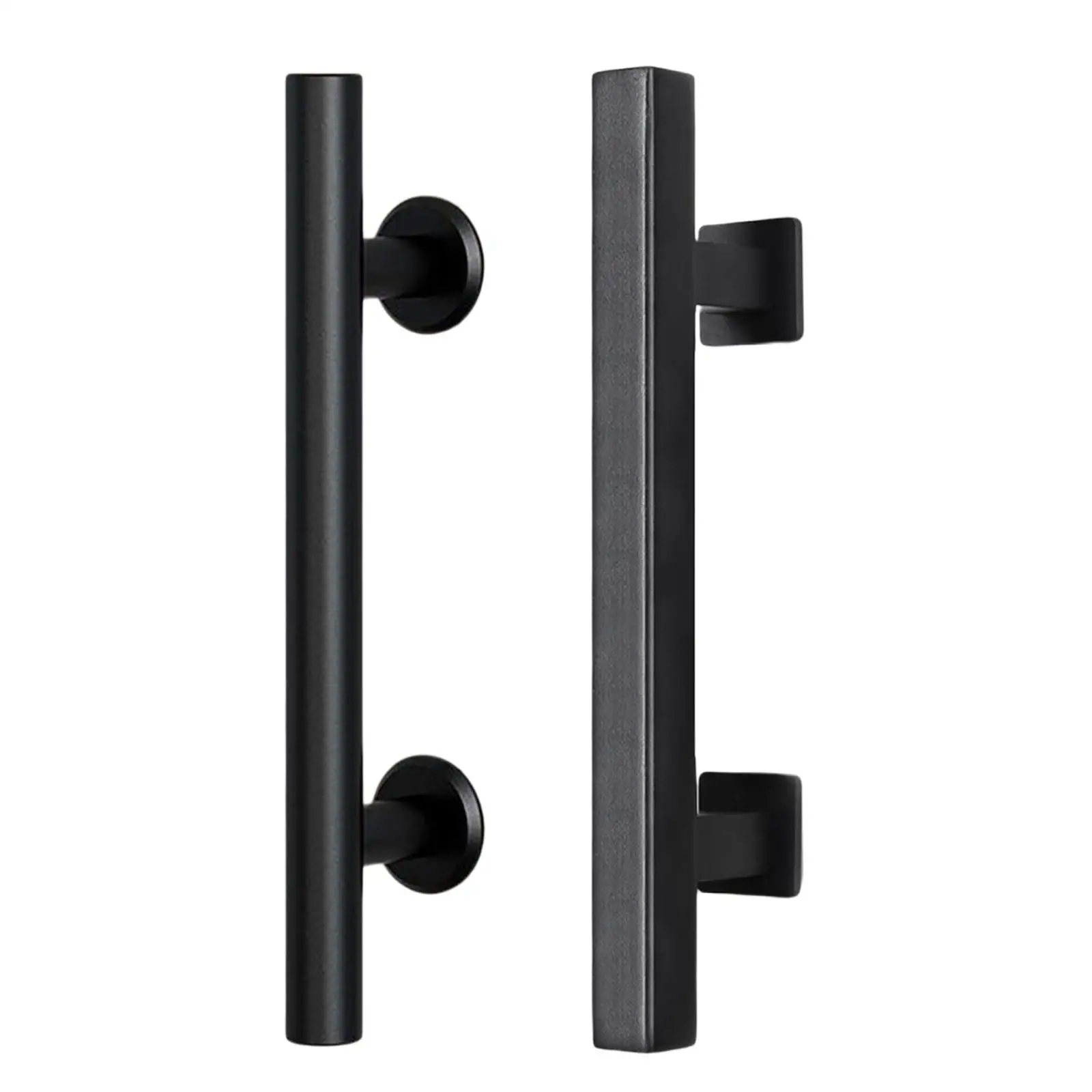 Black Sliding Barn Door Handle Double Sided Hardware Heavy Duty for Garage