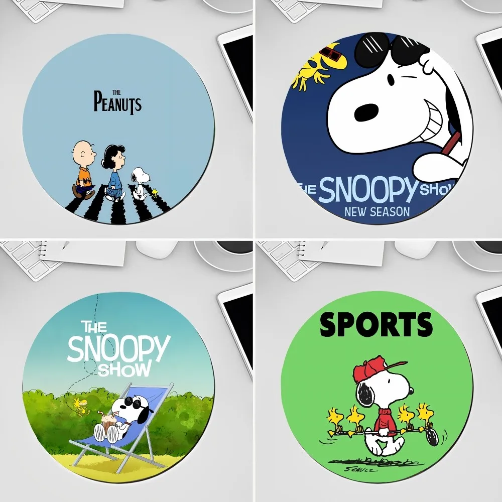 S-Snoopy Cartoon Cute Mousepad Rubber Small Speed Version Game Computer Keyboard Office Table Mat PC Laptop Mouse mat Writing