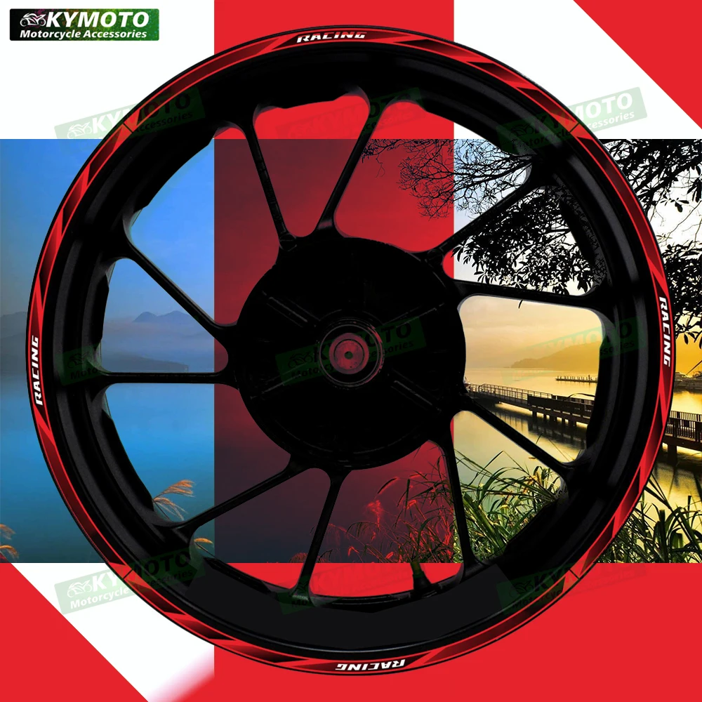 For EX300 Z1000 NINJA 300 reflective motorcycle stickers 17-inch front and rear wheel rims decals fairing accessories decoration