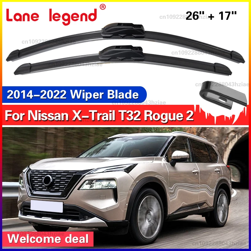 

Для Nissan X-Trail T32 Rogue 2 2014-2022 2015 2016 2017 стеклоочиститель передние щетки стеклоочистителя лобовое стекло щетки 26 "+ 17"