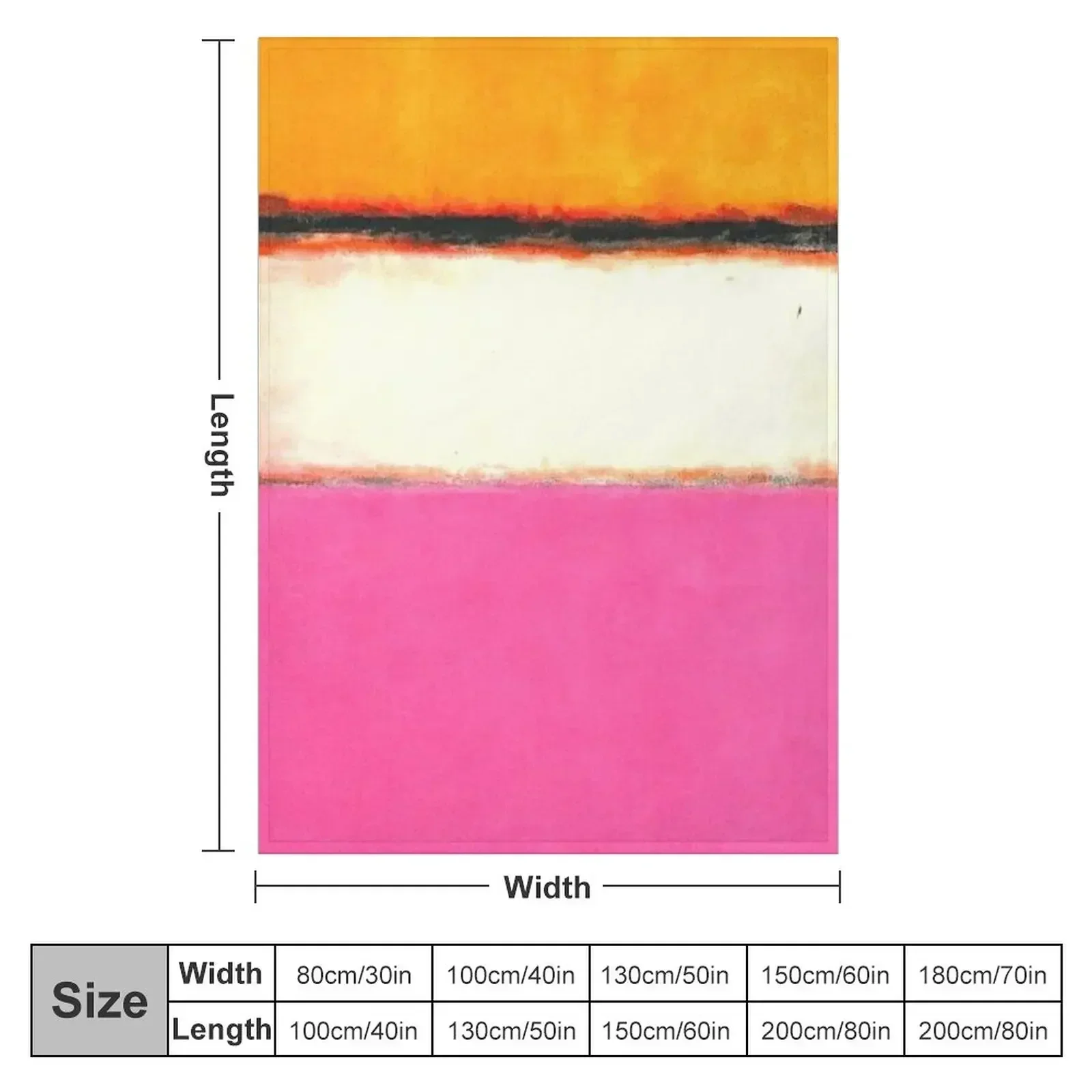 Rothko Pink-Yellow Painting Throw Blanket Hairys Fashion Sofas Luxury Thicken For Baby Beach Blankets