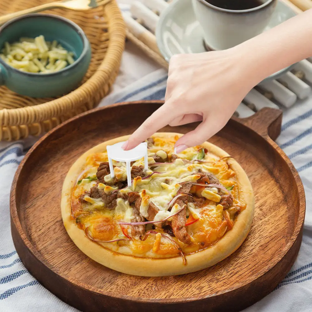 

100Pcs Stackable Pizza Tripod Stand Plastic Pizza Baking Supply Anti-Collapse Bracket for Takeaway Boxes Home Restaurant Use