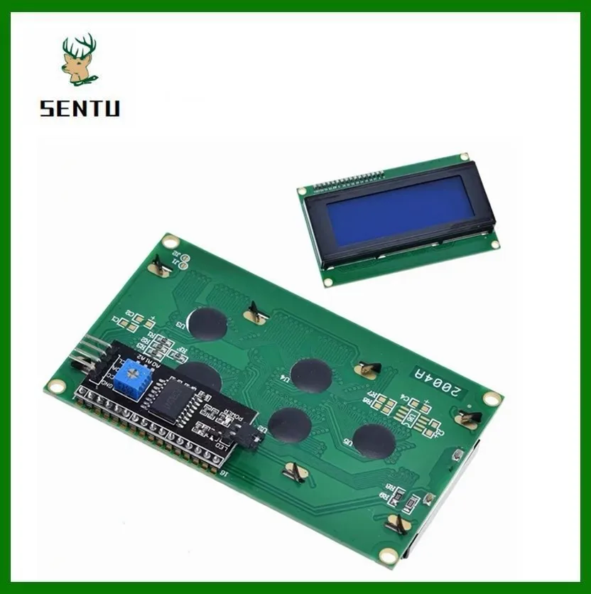 Iic/I2c/Twi 2004 Seriële Blauw Groene Backlight Lcd Module Voor Arduino Uno R3 Mega2560 20X4 Lcd2004