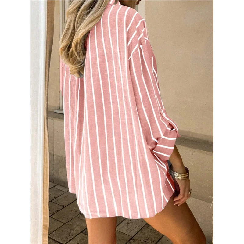 AOAO-Women's Classic-Fit Long Sleeve Shirt Button-Down Long Sleeve Casual Blouse Shirt