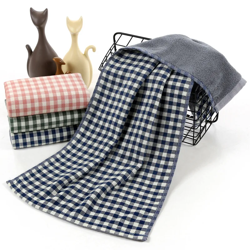 Premium 100% Cotton Towel Japanese-Style Double-Sided Towel Gauze with Loop Texture Supermarket Face Towel for CouplesCotton