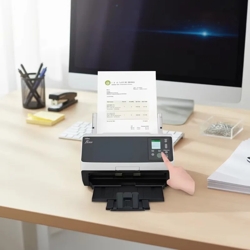 

RICOH Fujitsu Fi-8170 CIS Document Scanner Color Fully Automatic Double-Sided Batch High-Speed A4 Document Office USB Scanner