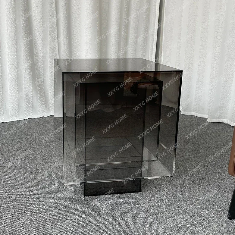 X36 Gradual Change Blue Acrylic Coffee Table Small Apartment Model Room Personality Creative New Square Side Table