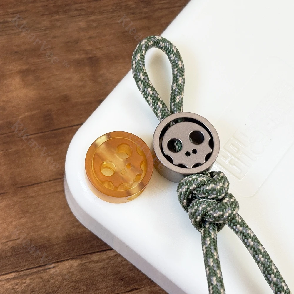 

Титановый сплав PEI милый череп зонтик веревка нож кулон брелок DIY кулон уличные инструменты EDC аксессуары рюкзак кулон