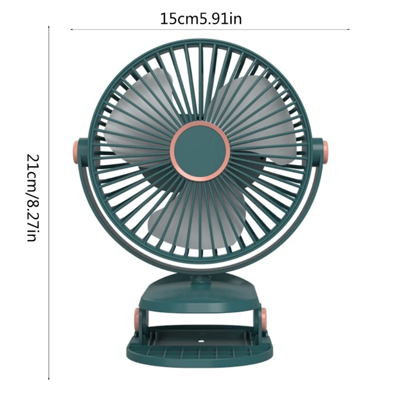 USB كليب على مروحة صغيرة محمولة مروحة بمشبك 360 درجة دوران قوي الرياح سطح المكتب مروحة التبريد الصيف مبرد الهواء مروحة