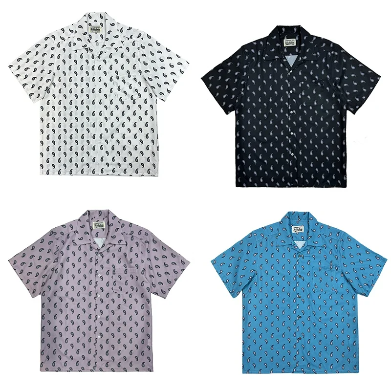 

Trend Summer WACKO MARIA High Street Tenkoku Tokyo Small Cashew Flower Hawaii Retro Japanese Tide Short Sleeve Shirt