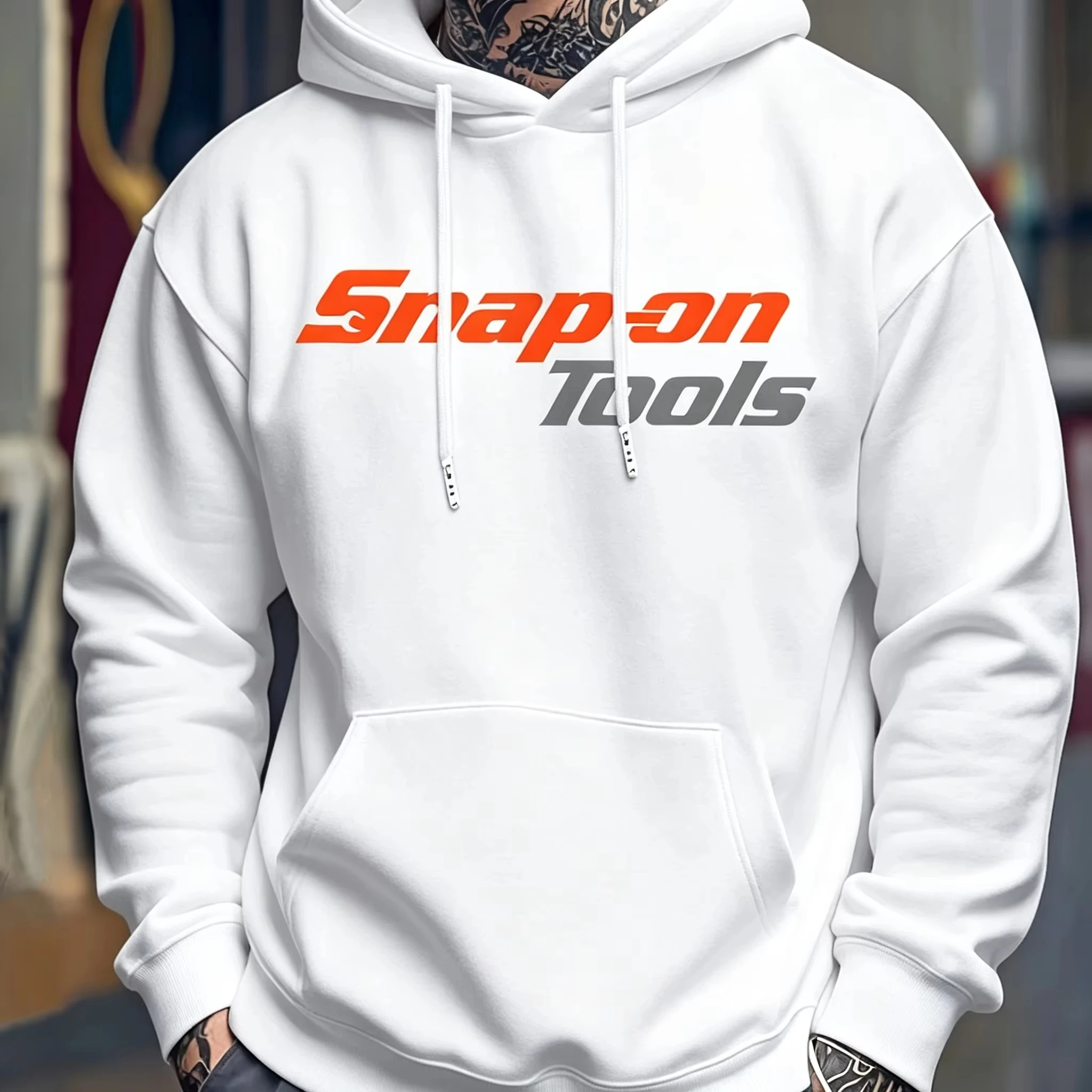 New Men's casual hoodie with eye-catching pattern 