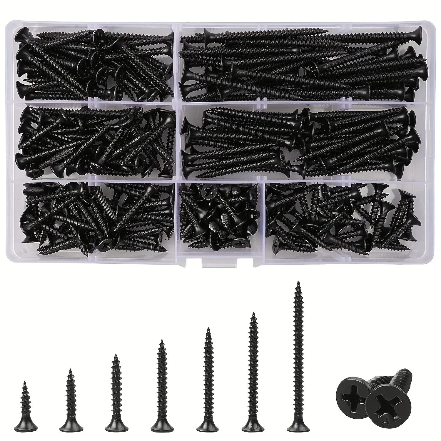 M3.5 black cross countersunk head self tapping screw set, high-strength self tapping screw, gypsum board screw