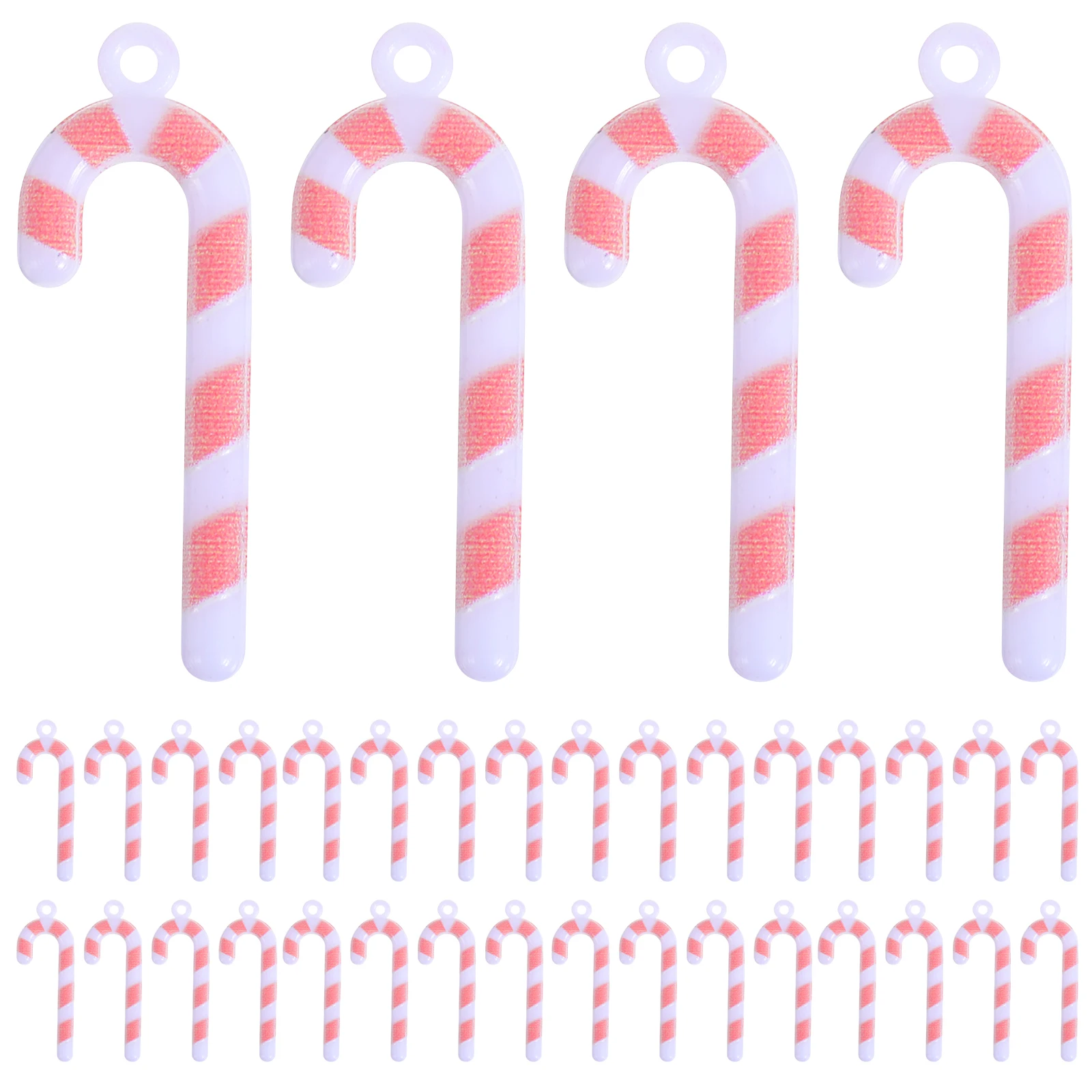 

100 Pcs Mini Christmas Crutch Decor Decorations Candy Cane Ornaments Charms Tree Jewelry