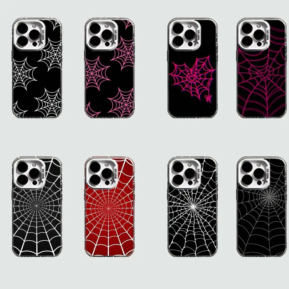 

Spider web Pattern Hard Phone Case for IPhone 16 15 14 13 12 11 Pro Max Plus16E X XR XS Max shockproof Full Cover