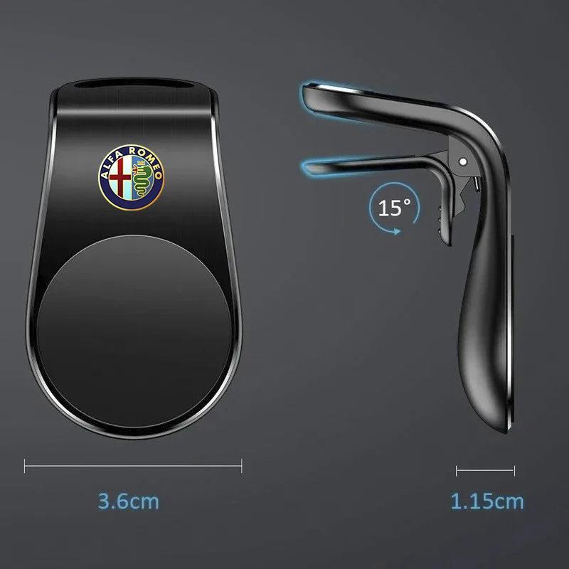 منفذ هواء السيارة حامل هاتف قابل للفصل لألفا روميو 159 147 156 166 جيوليتا جوليا ميتو ستيلفيو بريرا سبايدر #6