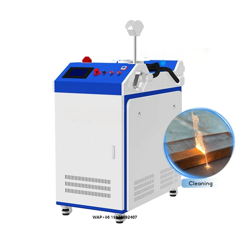 High Power Fiber Cleaning Machine Portable Metal Surface Rust Removal Water-cooled Tool