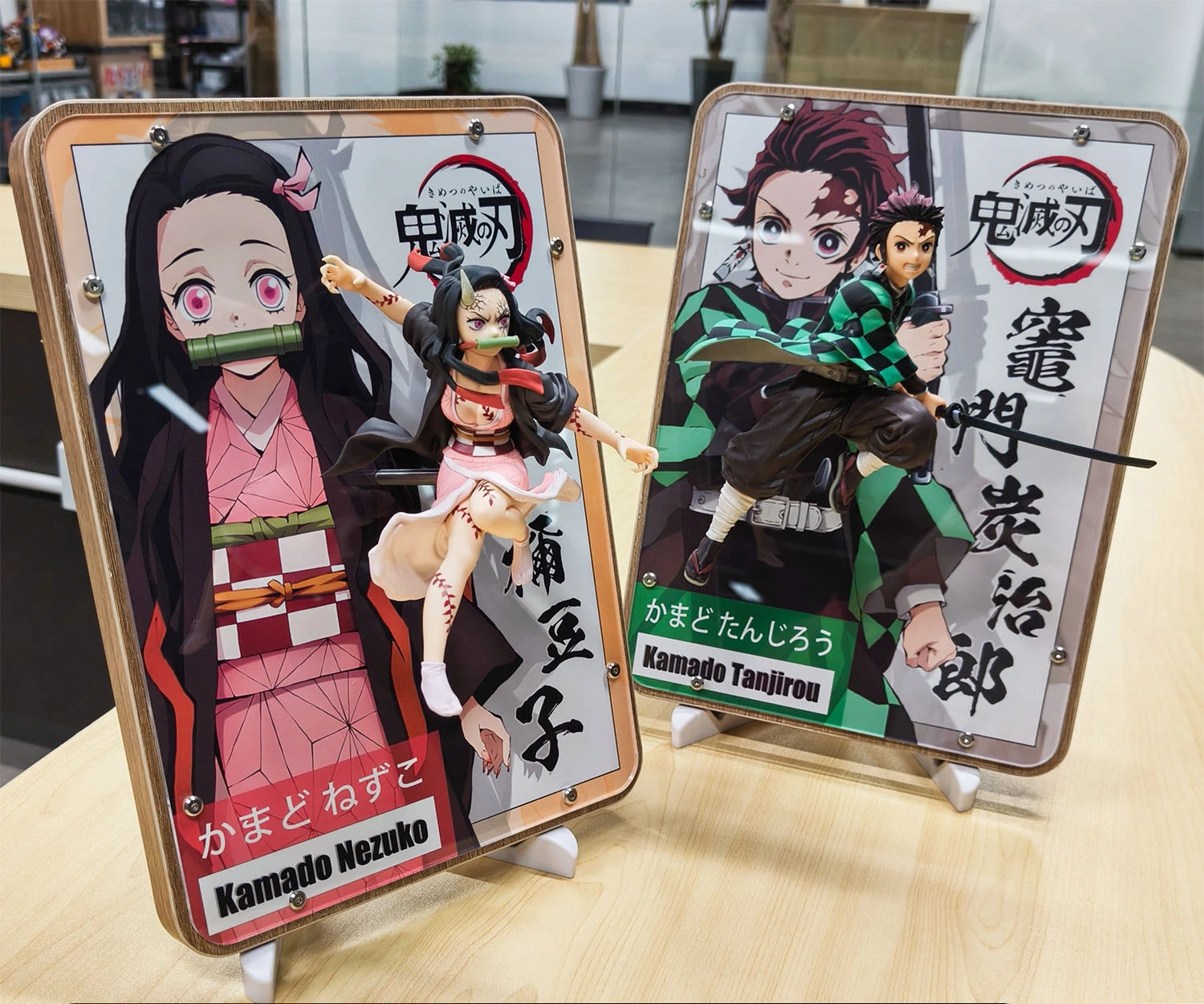 

Anime Demon Slayer Kamado Nezuko Agatsuma Zenitsu Hashibira Inosuke Cosplay Handmade Stereoscopic Decorative Picture Model Gift