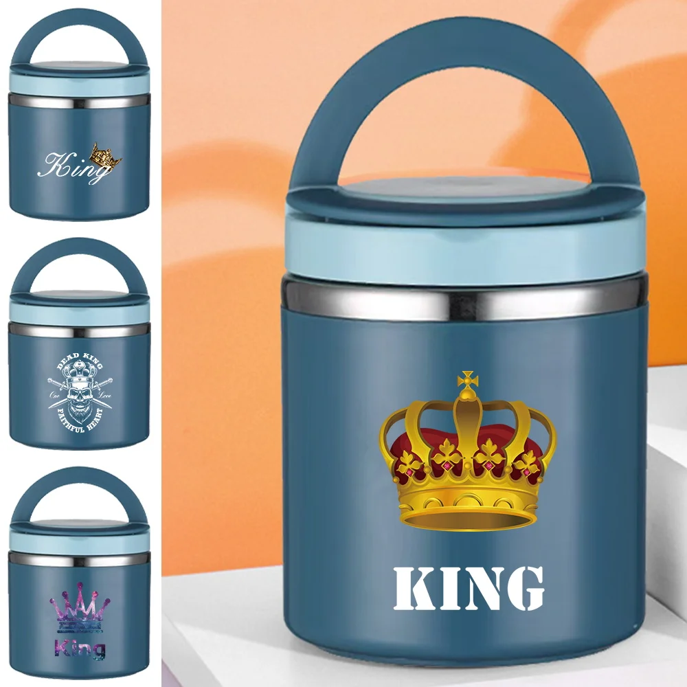 

Новый ланч-бокс серии King: маленький, легкий, для студентов и рабочих, портативный, для кемпинга и пикников, простой, с термоизоляцией.