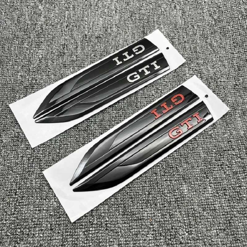 2pcs GTI GTD Emblem Car Fender Side Wing Auto Sticker Accessories For Volkswagen VW Rline Polo Golf MK8 Touareg Passat Magotan