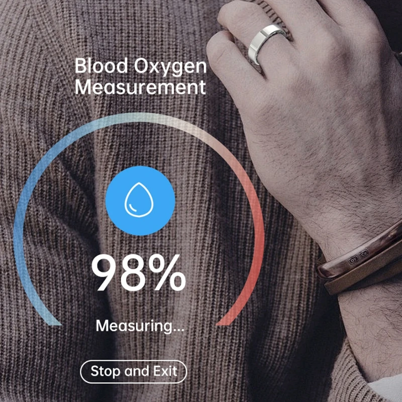 VIVO 2025 Смарт-кольцо Bluetooth-вызов Монитор сердечного ритма и артериального давления 5 АТМ Водонепроницаемое кольцо для здоровья Мужчины Женщины Для Xiaomi Подарок