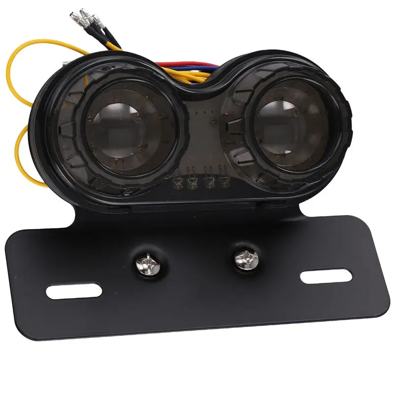 A54K-License Plate Bracket Included LED Tail Light For Motorcycle Integrated Brake Turn Signal 12V For Honda Yahama Unive