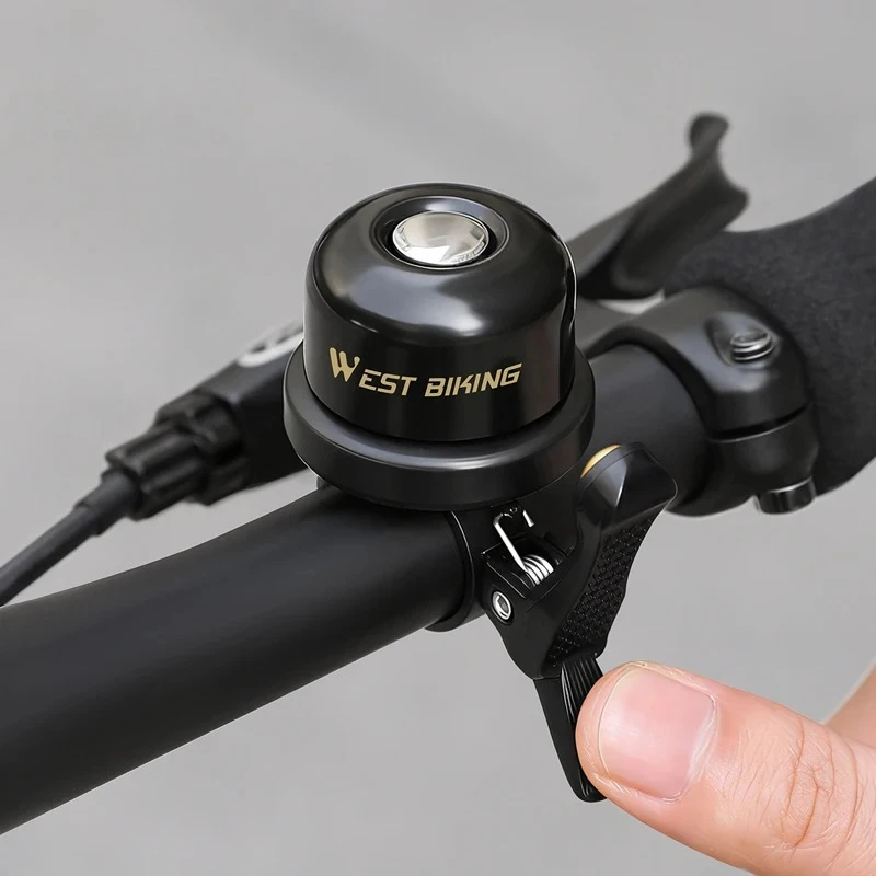 Professional Anti-Theft Bike Bell with Hidden AirTag Holder Waterproof Loud Sound Aluminum Alloy/Copper Bike Safety Warning Horn