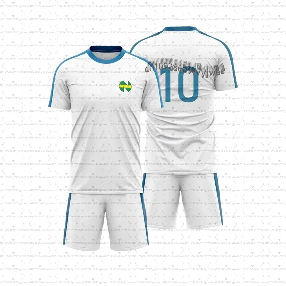 26 Captain Tsubasa Anime 3D-Druck Herren T-Shirt Cosplay Sport Schnelltrocknend Set Herren Trainingsanzug 2-teiliges Set Eltern-Kind-Kleidung – Detail 11