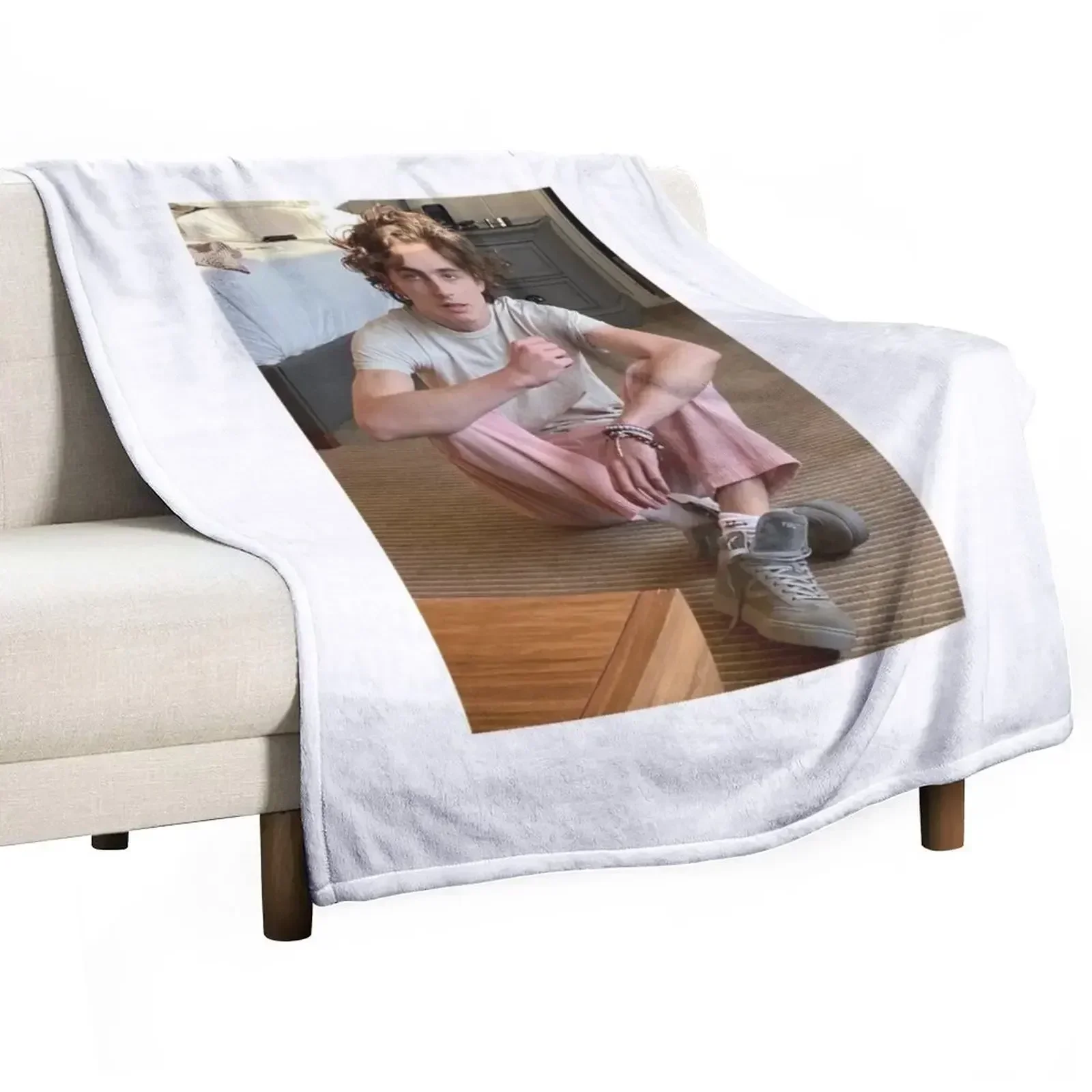 New Timothée Chalamet pinky Throw Blanket Blankets For Baby Large Blankets