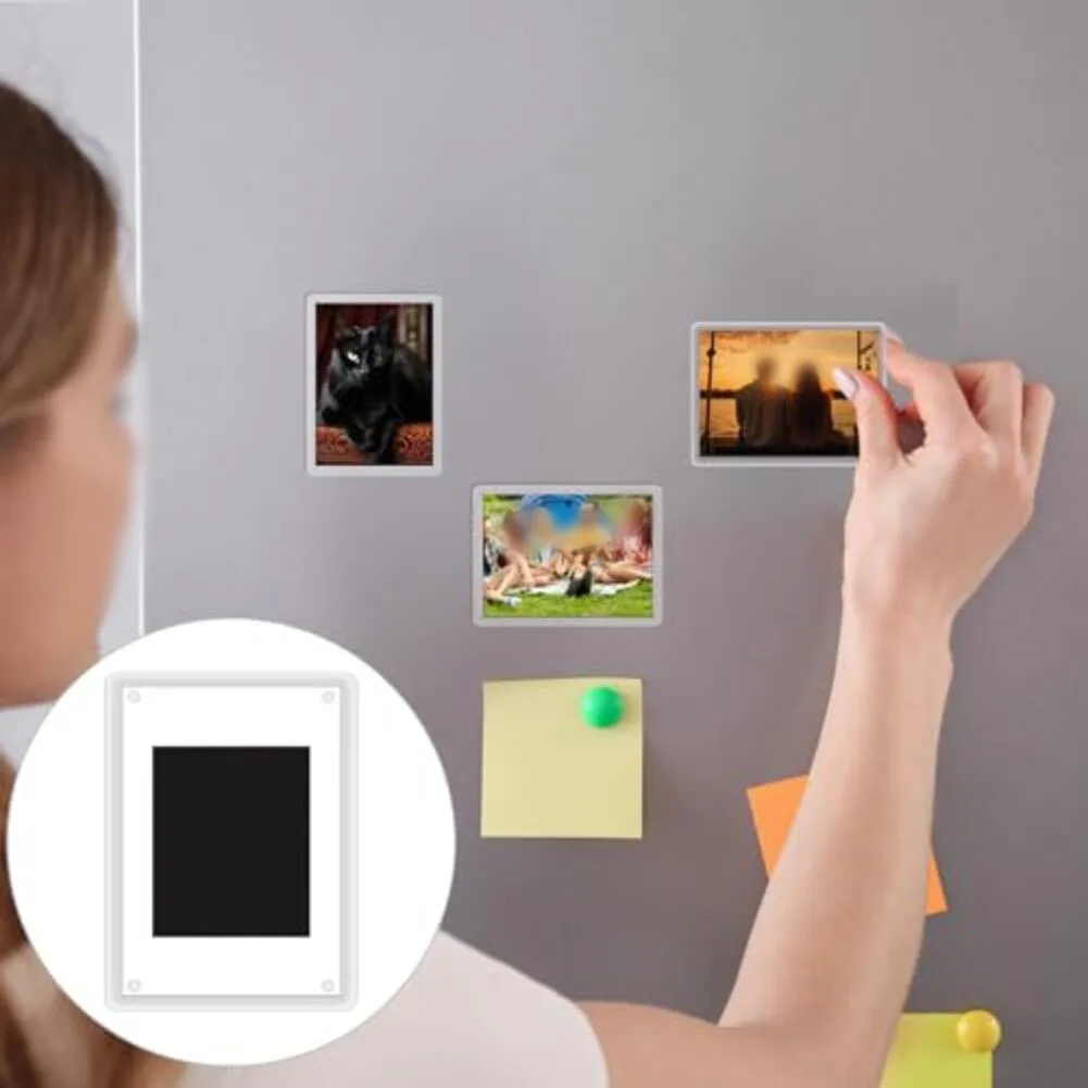 

Kitchen Display Clear Acrylic Photo Frames Compact Photo Frames Mini Magnetic Photo Frame Convenient Size For Photos