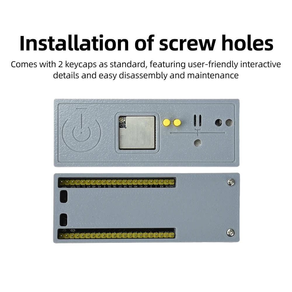 ESP32-S3 Wi-Fi/Bluetooth Development Board Expansion Case 44-Pin with Antenna Holes and GPIO Pins—3D-Printed Case DIY Kit