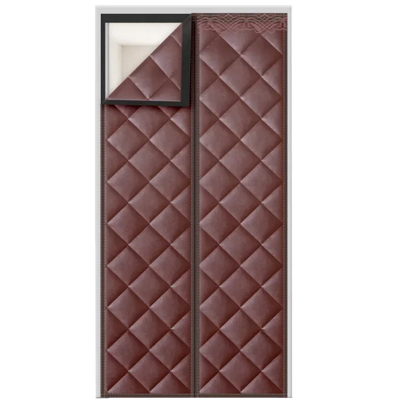 Winter Anti Cold Insulating Curtains for Front Door Magnetic Warm Insulated Thermal Door Curtain for Bedroom Supermarket Drapes