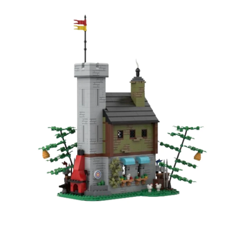 Spot kleine Partikel MOC-176379 mittelalter lichen kreativen Architektur Schloss Montage Puzzle Spielzeug Montage Baustein Modell Ornament