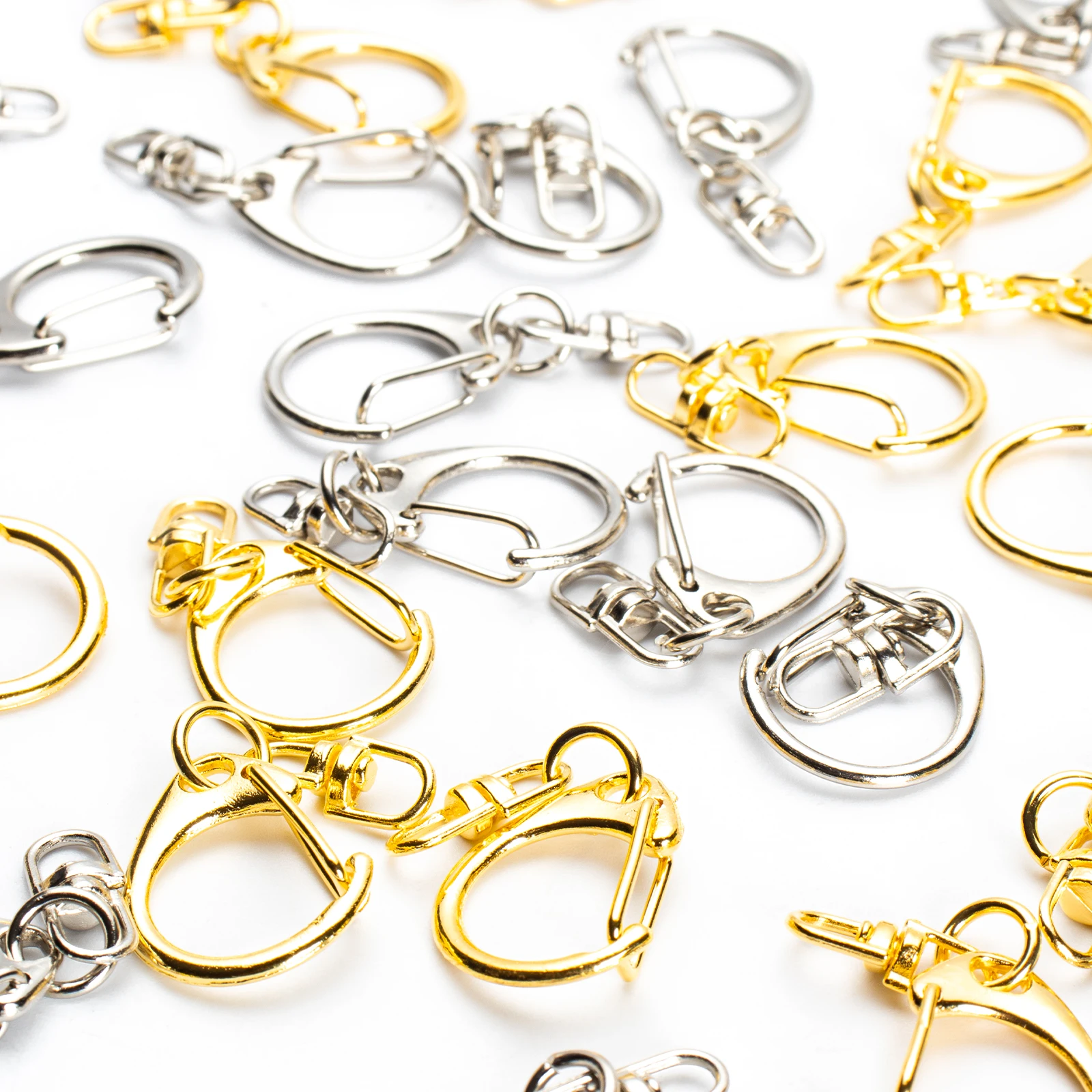5pcs D Snap Hook Keychain Rings Bulk with Open Jump Ring & Connector for Keychain and Sewing Making Supplies DIY view 4