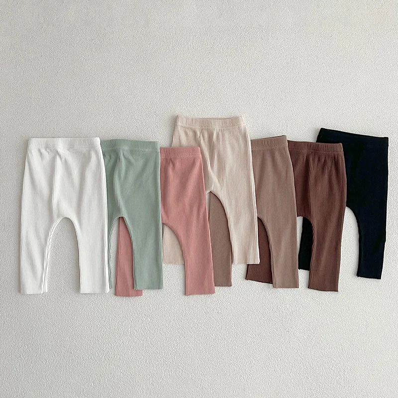 Leggings en coton pour bébés filles, pantalons Big PP pour tout-petits, pantalons pour garçons, pantalons FJChildren, longs et solides, mode