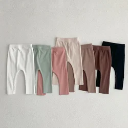 Leggings en coton pour bébés filles, pantalons Big PP pour tout-petits, pantalons pour garçons, pantalons FJChildren, longs et solides, mode printemps et automne