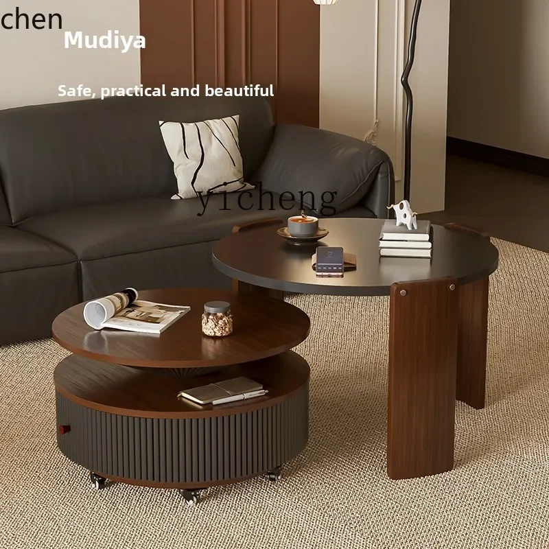 

AA antique style coffee table TV cabinet combination home living room movable tea table living room decoration table