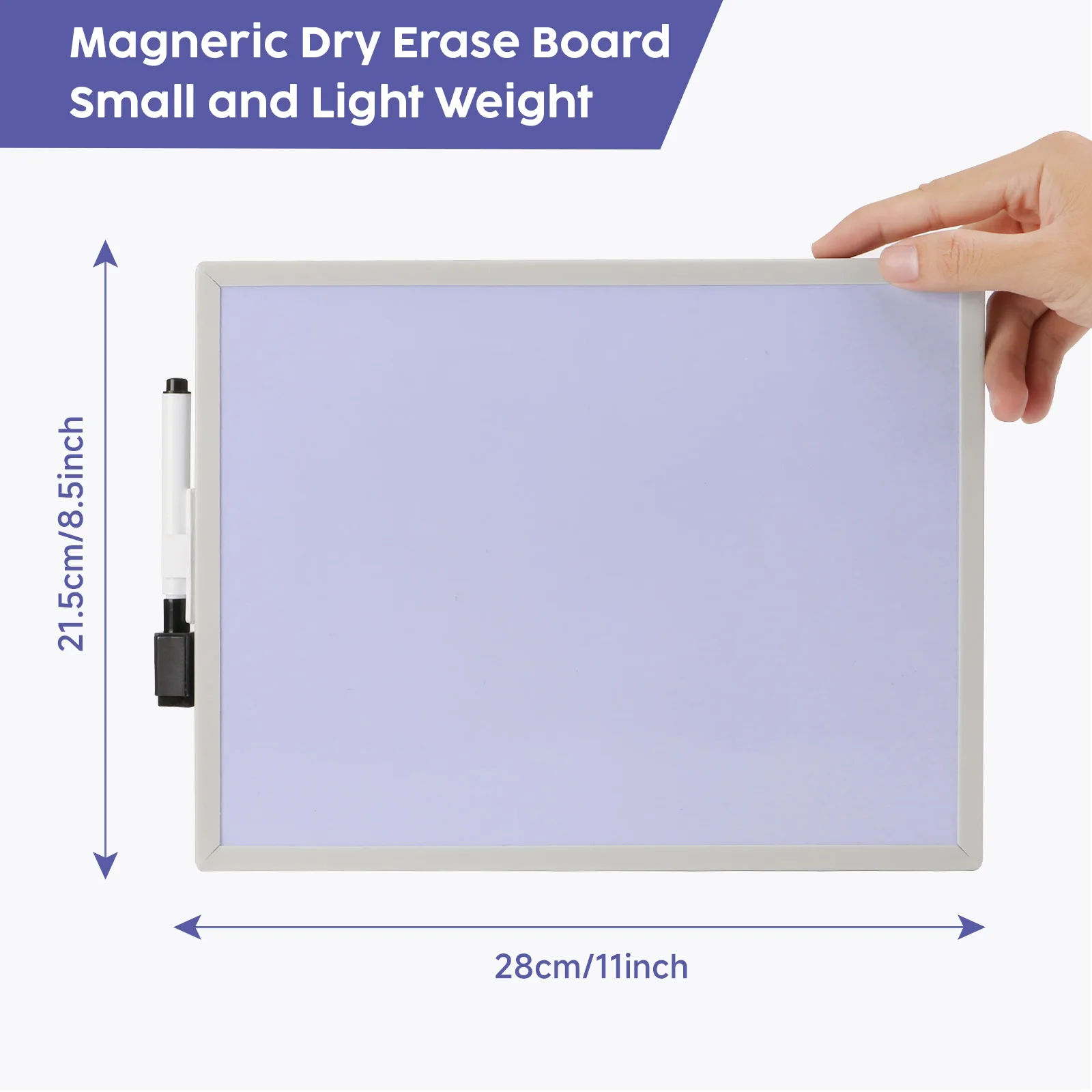 Magnetic Dry Erase Board  with Markers Pen and Erase Cap For Kitchen Shopping Lists, Memo Boards