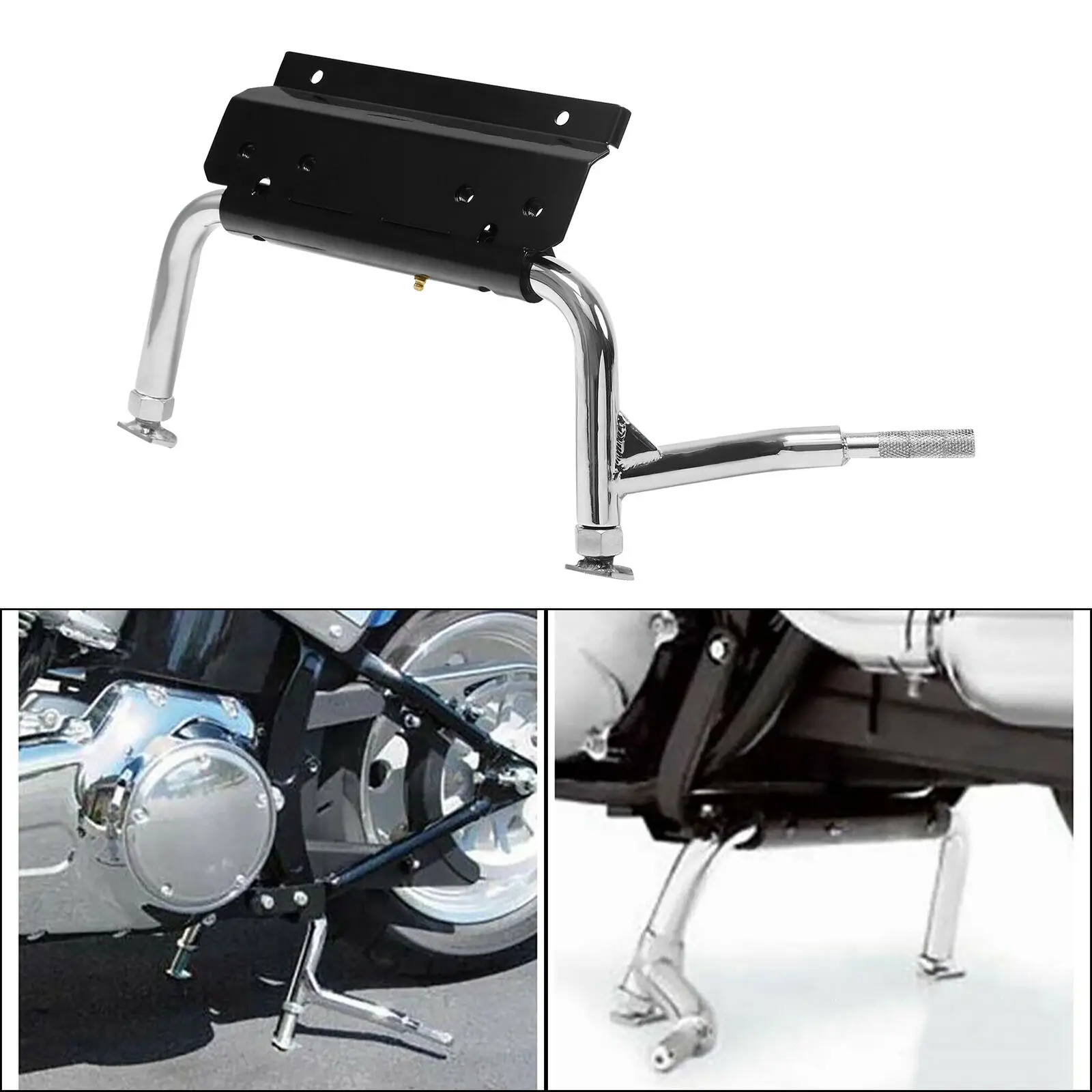 

Motorcycle Black Adjustable Center Stand For Harley Touring Street Glide Road King Road Glide 1999-2008 2000 01 02