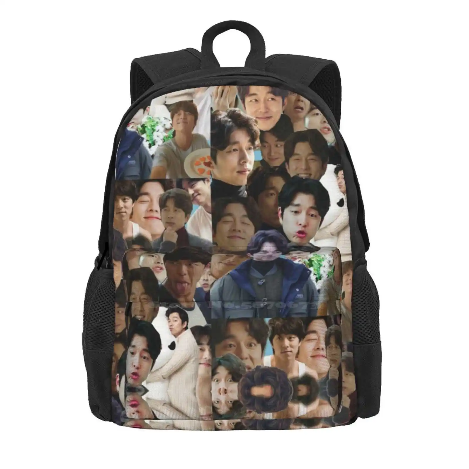 Gong Yoo Collage 3d Print Design Backpack Student Bag Gong Yoo Goblin Big Coffee Prince Train To Busan Kdrama Korean Drama Tv