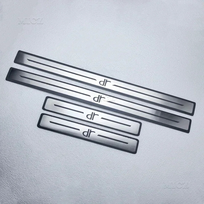 For Chery Dr 4.0/5.0/6.0 Accessories Stainless Steel Auto Door Sill Scuff Plate Anti-Kick Pedal Trim Protect 2020 - 2024