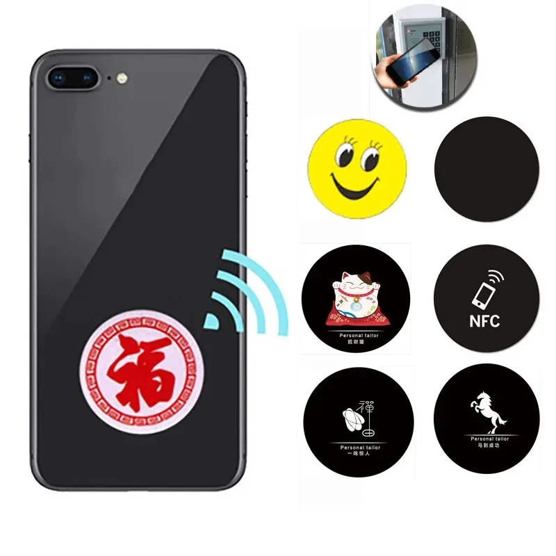 1Pcs RFID Rewritable 125KHz Sticker Tag Card Duplicate Clone Keytag Anti Metal Interference Label T5577 Writable Key Token